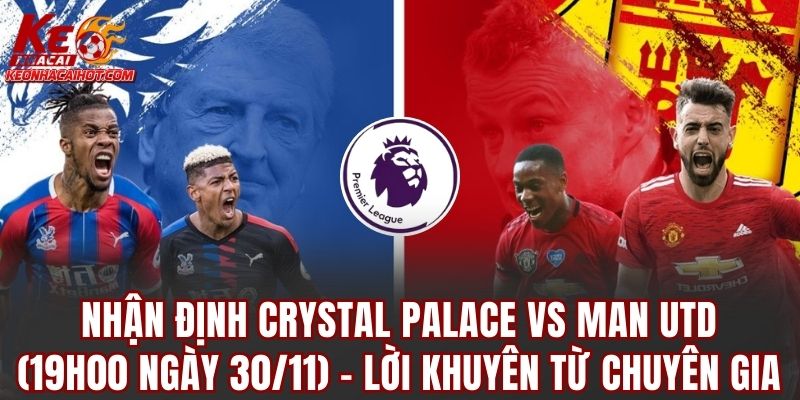 Nhận định Crystal Palace vs Man Utd (19h00 ngày 30/11) - Lời khuyên từ chuyên gia