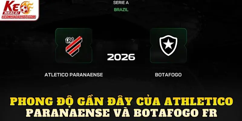 Phong độ gần đây của Athletico Paranaense và Botafogo FR