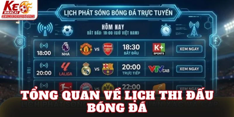 Tổng quan về lịch thi đấu bóng đá
