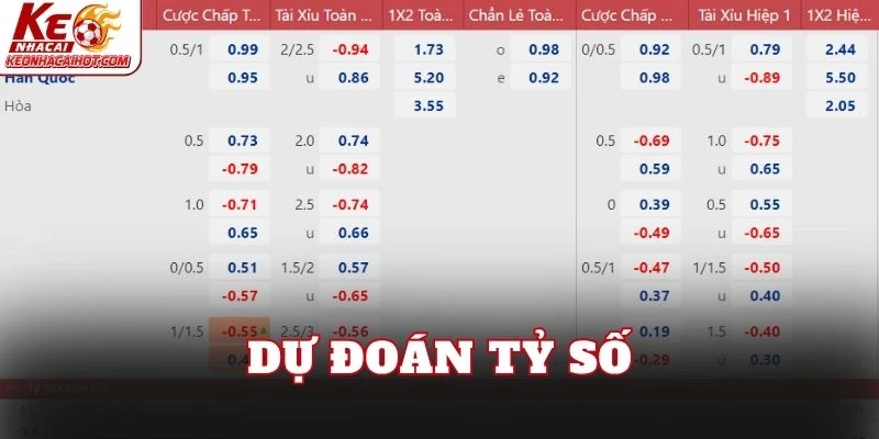 Dự đoán tỷ số