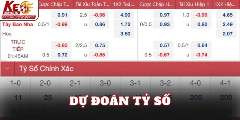 Dự đoán tỷ số